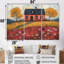 Paysage d'automne rouge - ensemble de décorations murales maison de campagne-1048858972-1048859047