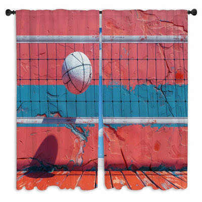 Rideaux de fenêtre transparents pour équipement de sport - 2 panneaux