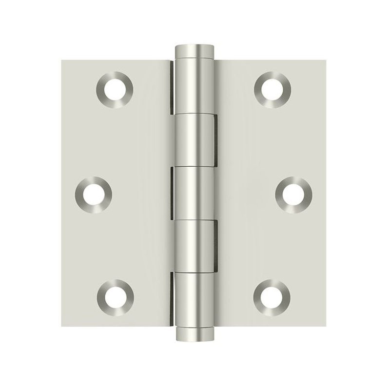 Charnière carrée en nickel poli 3 po x 3 po Deltana DSB314, Nickel poli
