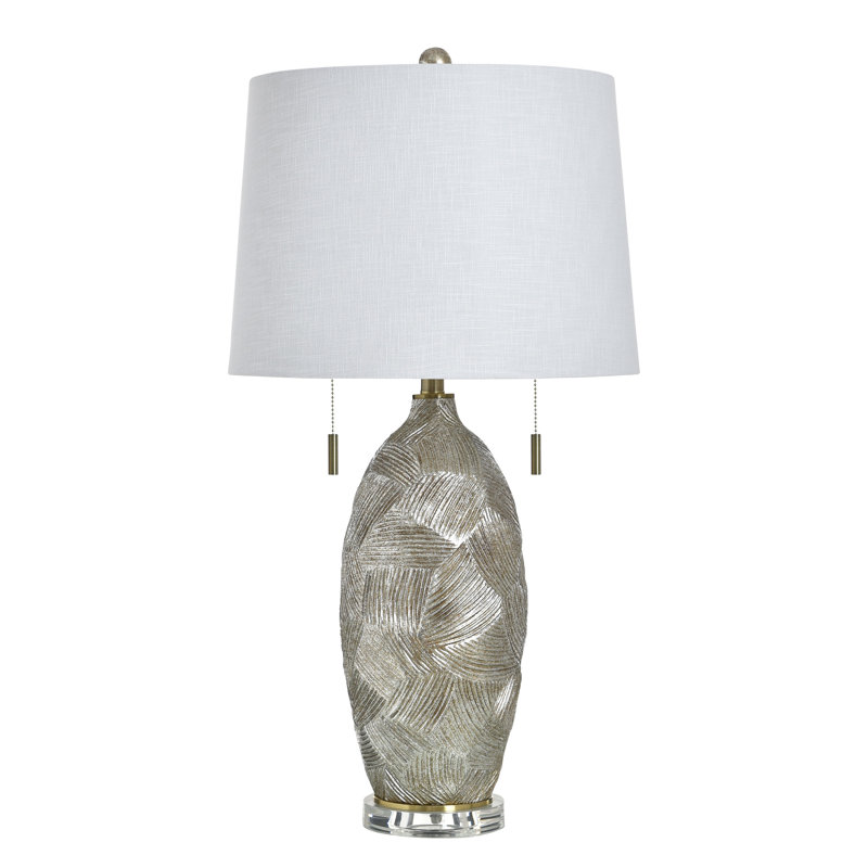Verdant Leaf Glass Table Lamp