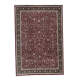 Hand-Knotted High-Quality Wine and Navy Area Rug