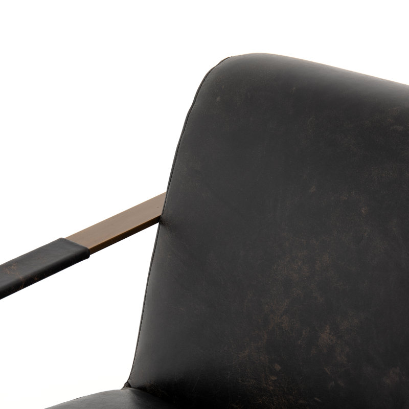 Jules Armchair, Realto Ebony Top Grain Leather