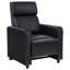 Ensemble de cinéma maison Heena, 4 fauteuils inclinables manuels, 1 console, similicuir noir