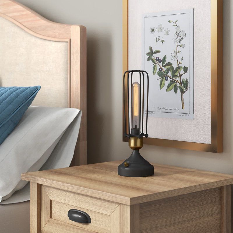 Lampe de table 13 po Amirah, Laiton Noir / bruni