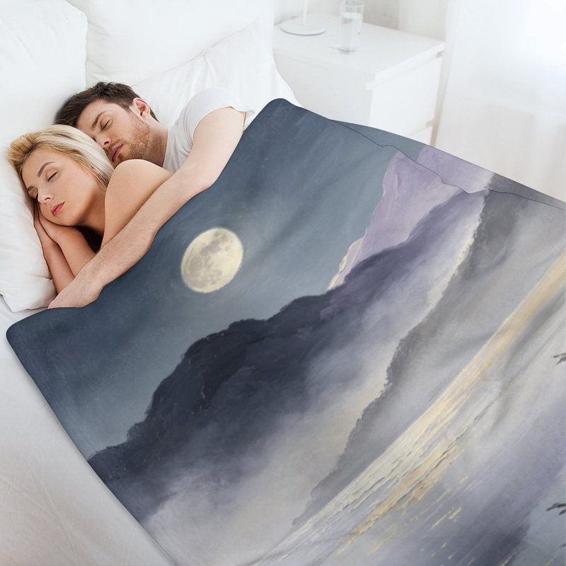 Jeté en flanelle Moonlit Lake Reed, 40 po x 50 po