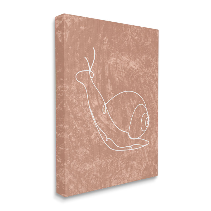 Dessin d'un escargot par Lil 'Rue, H 40 po x l 30 po x P 1,5 po