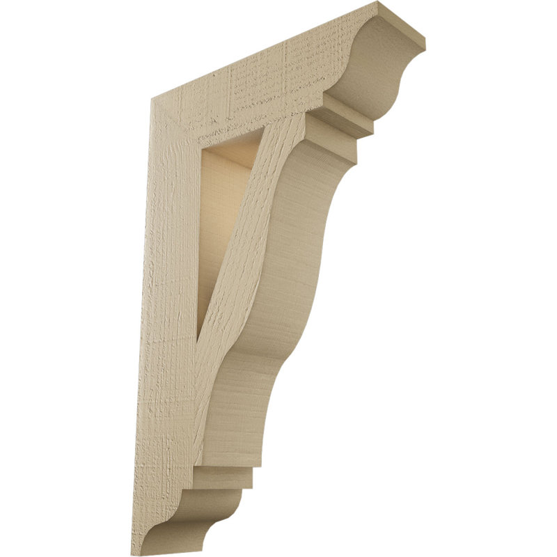 Support traditionnel en faux bois de cèdre brut Timberthane, l 5 1/2 po x P 20 po x H 32 po, brun clair apprêté
