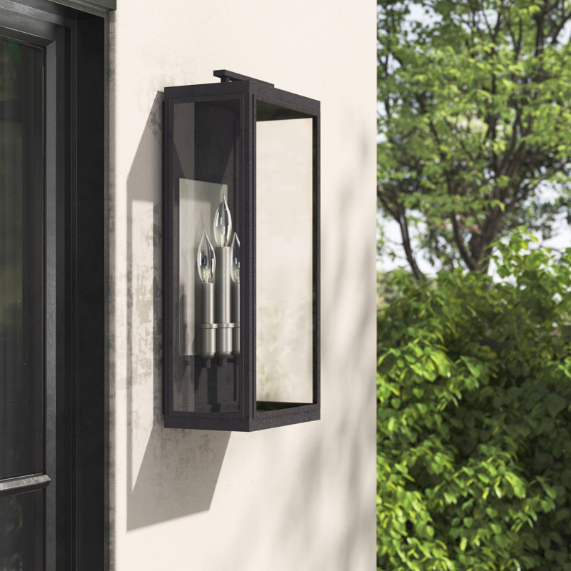 Sutcliffe Aged Zinc 3 - Bulb Outdoor Wall Lantern