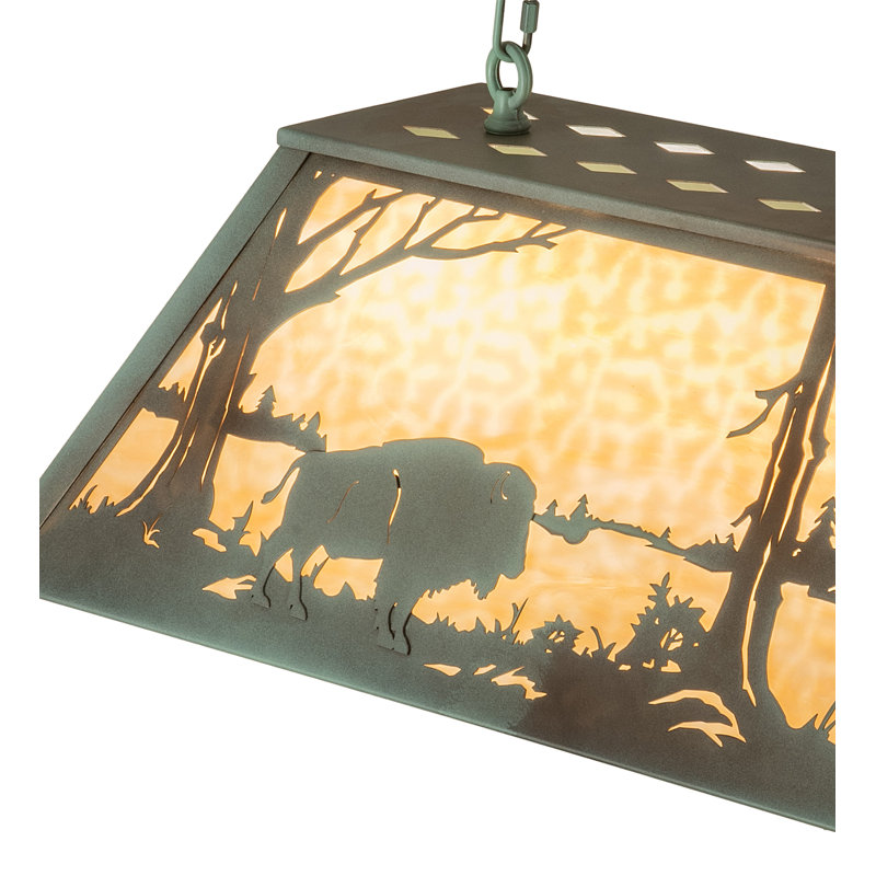 Luminaire suspendu géométrique pour table de billard 6 lumières Old Forge