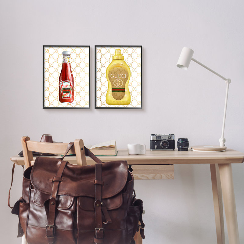 Étincelles de cuisine Fashion Kitchen Condiments, Giclée encadrée noir minuit, H 14 po x l 22 po x P 1,5 po