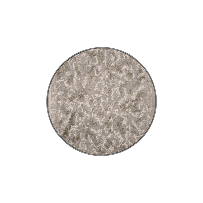 Machine Washable Gray Area Rug, Rectangle 7' x 10'