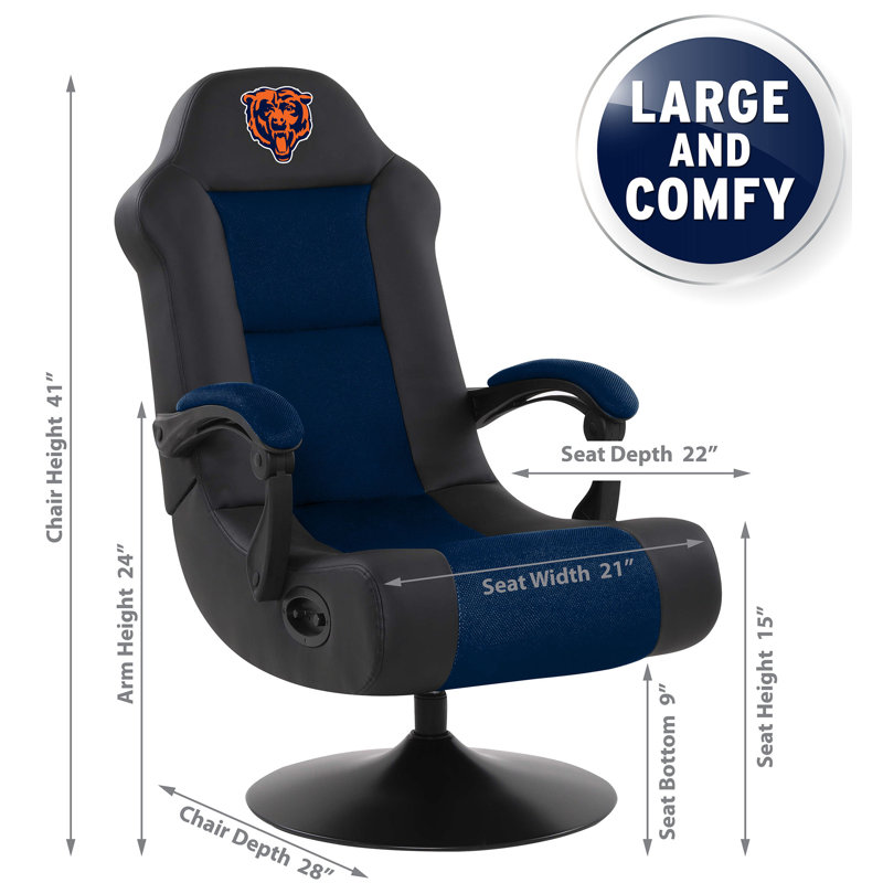 Fan Life Game Chair, Chicago Bears - Blue
