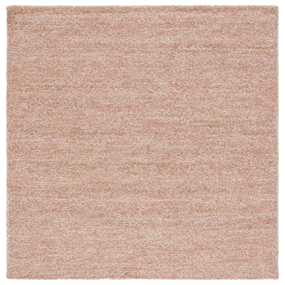 Jarid Natural Fiber Hand Loomed Wool/Jute Rug in Pink/Natural