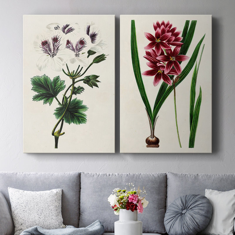 AntiqueFloralFolioIX-Premium Gallery Wrapped Canvas -Ready to Hang, 18" H x 24" W