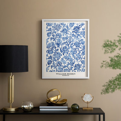 WM MORRIS Series DCII Framed Print - Solid Wood