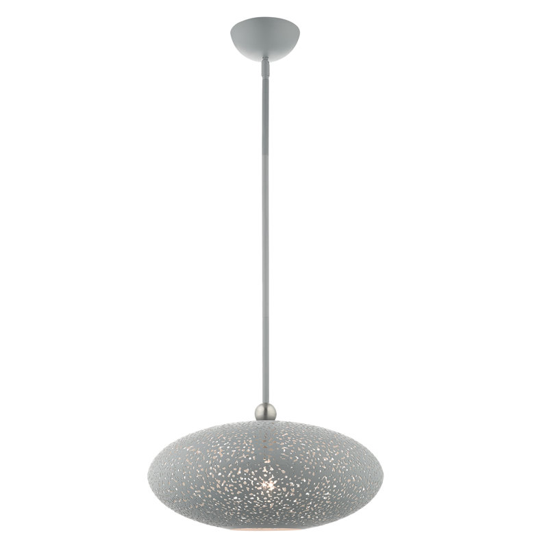 Luminaire suspendu géométrique 1 lumière Bion, Gris nordique