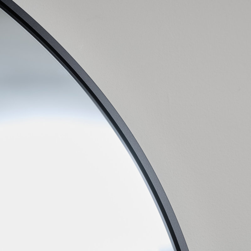 Large Arched Wall / Leaner Mirror - 180Cm X 80Cm, Black