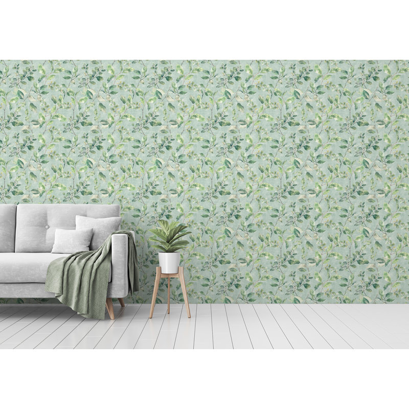 Lucene Green Spring Vines Wallpaper