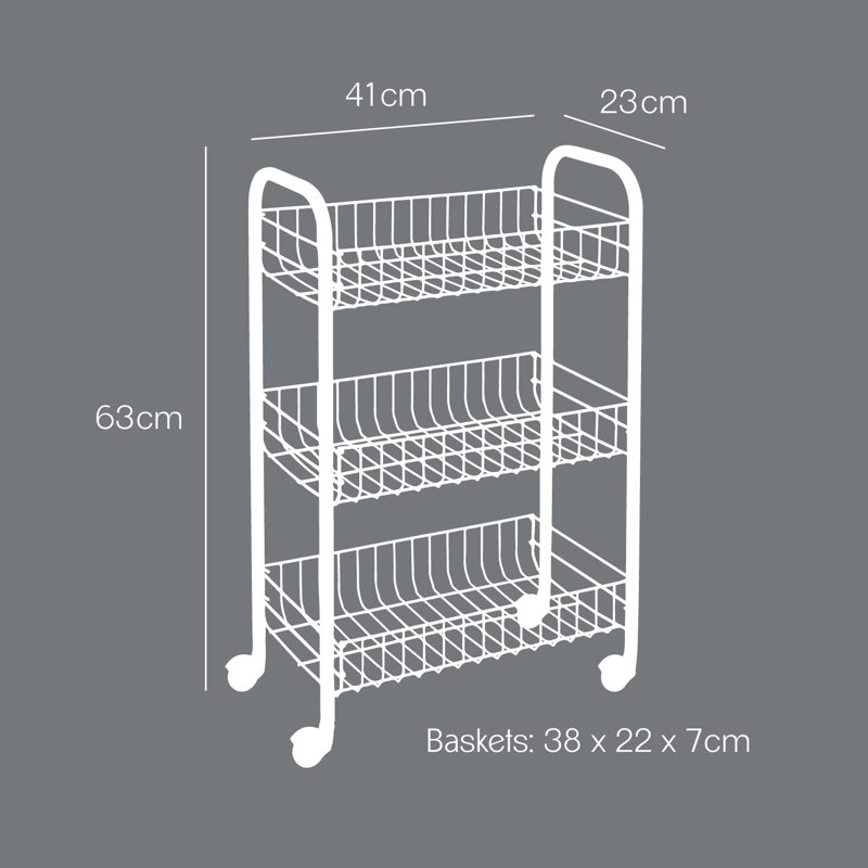 63cm H x 41cm W Utility Cart