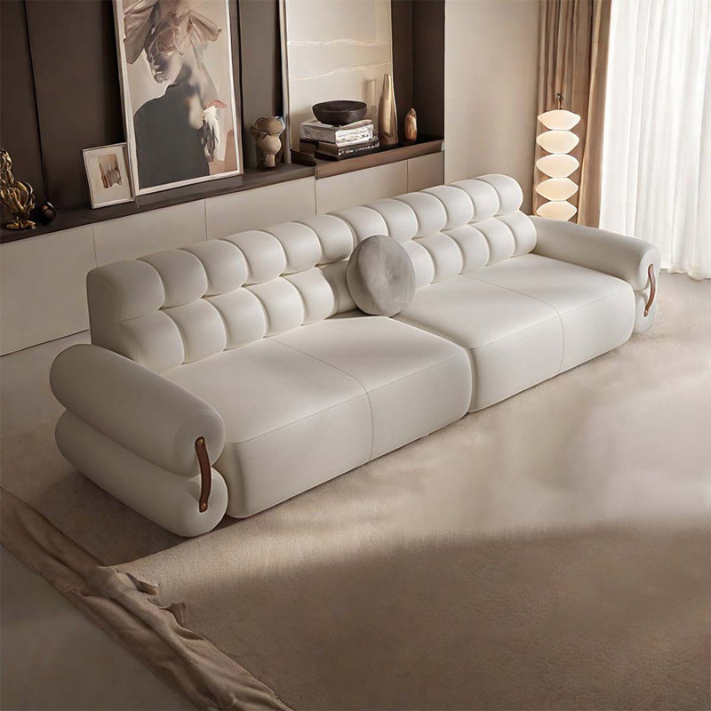 Ensemble de salon en tissu français de style crème