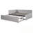 Full Size L-Shaped Upholstered Daybed With Twin Size Pop Up Trundle And USB Ports
