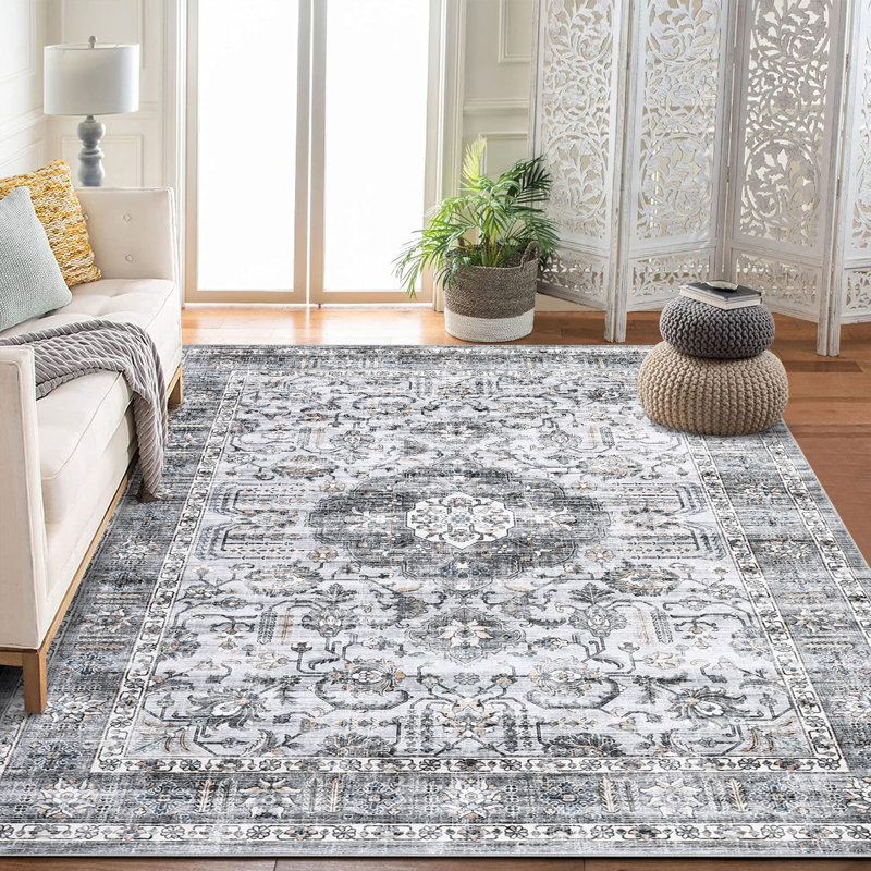 Sesario Washable Indoor Rug, Rectangle 8' x 10'