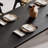 Solid wood table set with rattan legs-109319317