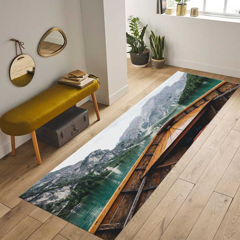Tapis à motif floral en mélange de couleurs vives fabriqué à partir d'un matériau mince non tissé de qualité supérieure pour un confort et un style améliorés