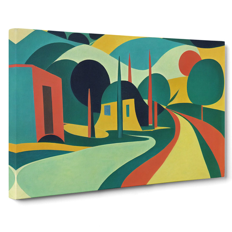 Pop Art Meadow Landscape Vol.2 Abstract - Wrapped Canvas, 35cm H x 50cm W x 3cm D