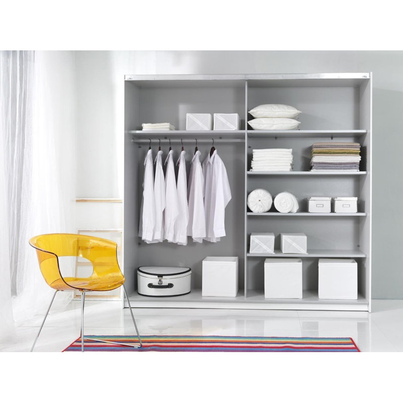 Emsmus 2 Door Solid + Manufactured Wood Wardrobe