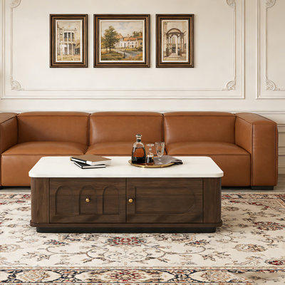 Table basse simple en bois avec rangement