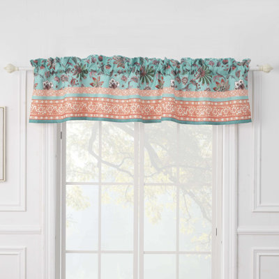 Greenland Home Fashions Audrey Window Valance – 16" H Lined Polyester Curtain With 3" Rod Pocket And 2" Header, 84" W