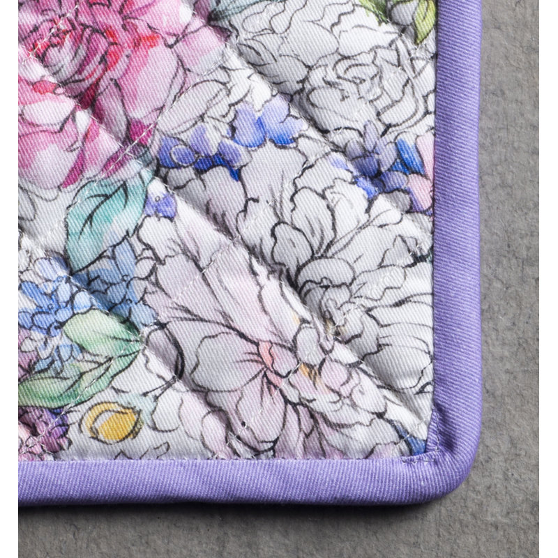 Ensemble de maniques Maison d'Hermine Floral Love 100 % coton - 20 x 20 cm