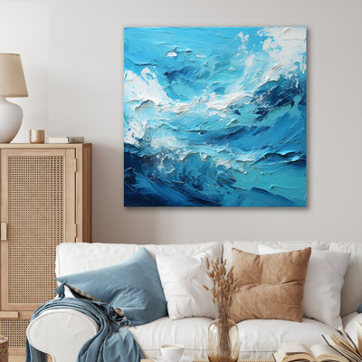 Cerulean Seascape III - Abstract Landscape Wall Art Living Room