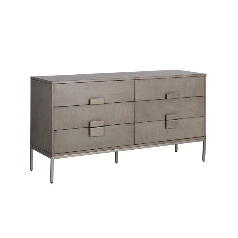 6 - Drawer Dresser, Gray