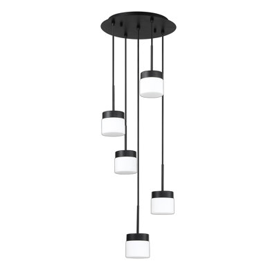 Ikee 5 - Light Black Cluster Pendant