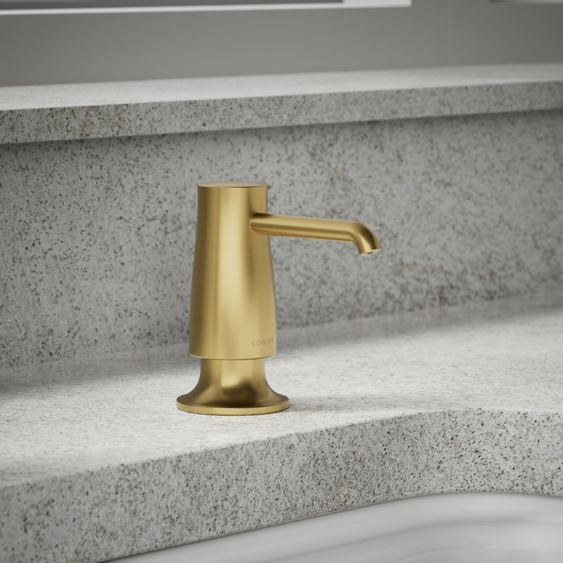 Soap/Lotion Dispenser, Vibrant Brushed Moderne Brass