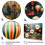 Colourful Hot Air Ballon Collage - Transportation Wall Art Living Room-285015266-285015268