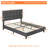 Size Modern Upholstered Bed Frame with Adjustable Square Tufted Headboard-93363909-99170190