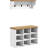 2-In-1 Coat Rack Shoe Bench Set, 9 Pair Shoe Storage Cabinet Rack With Hall Tree, Modern Entryway, Hallway, Mudroom, Bedroom Organizer