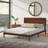 Hermes Contemporary Modern Solid Wood Platform Bed with Adjustable Headboard-974432012