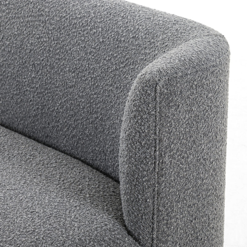 Krista Upholstered Dining Bench, Charcoal