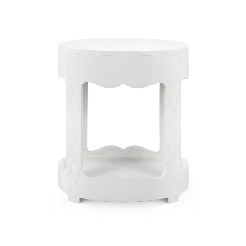 Scarlett 1-Drawer End Table, Glazed Whisper White