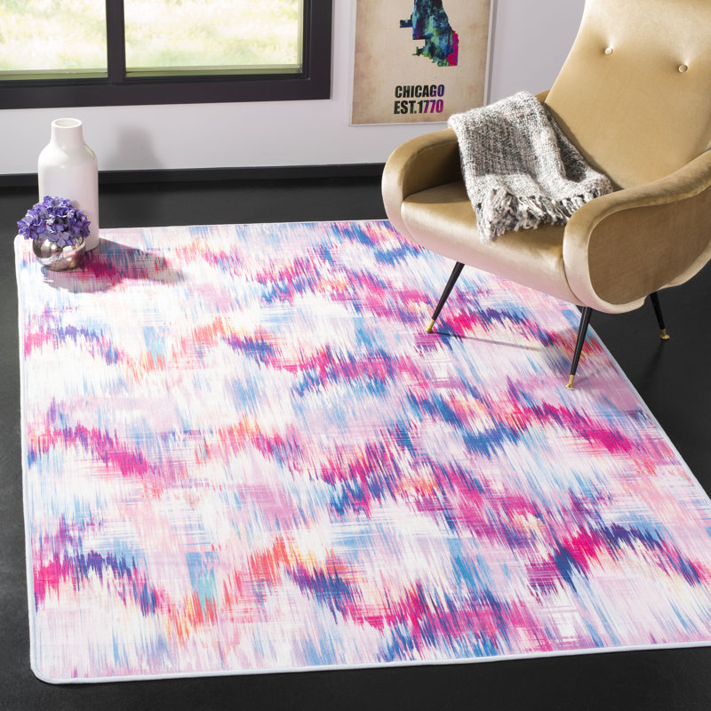 Tapis ivoire / rose Leifsson, Rectangle 4 pi x 6 pi