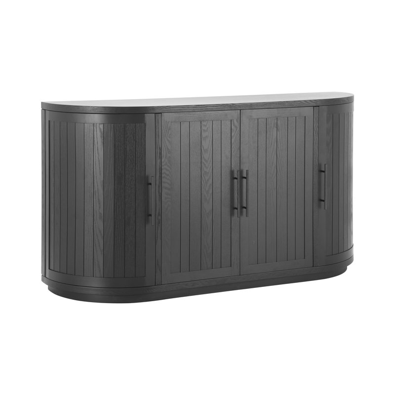Buffet 4 portes Nora, Noir