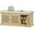 Shoe Storage Bench With Woven Rattan Doors, Shoe Bench-1591918759