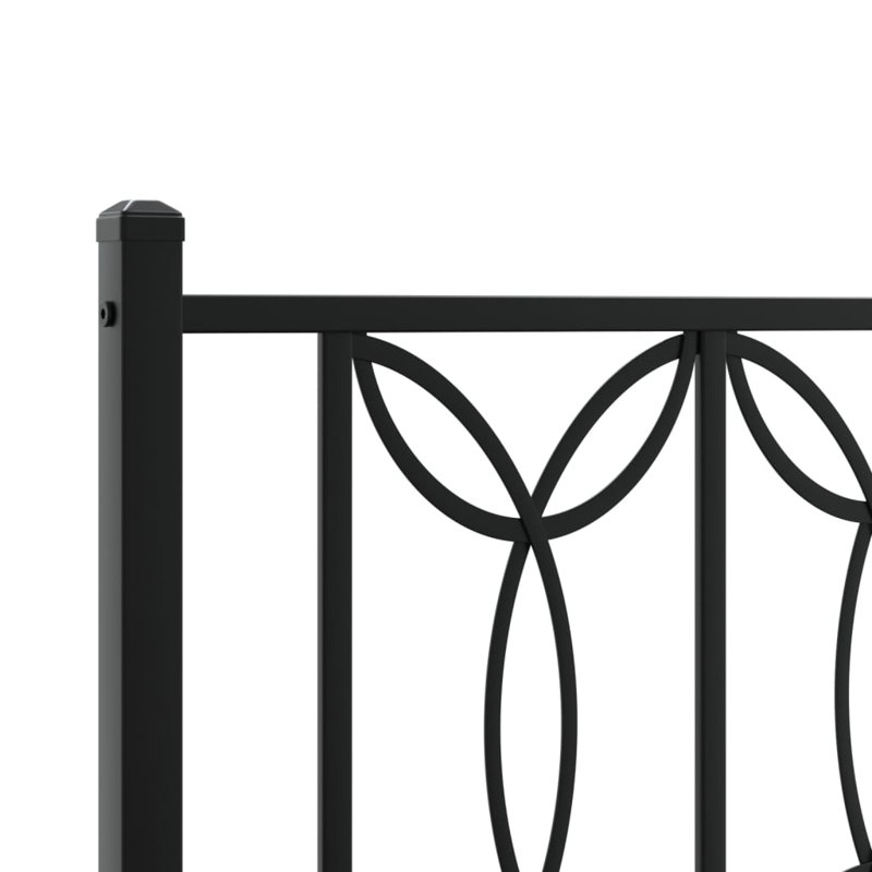 Vidaxl Metal Replace Headboard White 200 Cm, Super King (6'4), Black