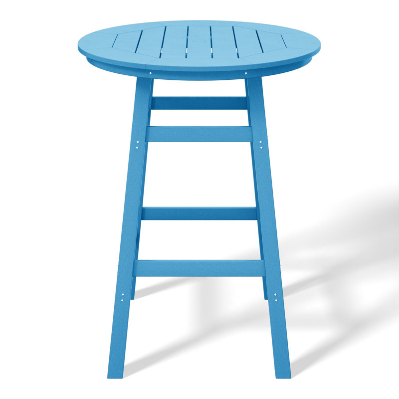 Table de bar d'extérieur ronde 35 po Laguna, Bleu