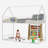 Metal Twin Over Twin Bunk Bed/ Heavy-Duty Sturdy Metal/ Noise Reduced/ Safety Guardrail/No Box Spring Needed,White