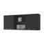 Shelton 59-Inch Two Centre Glass Doors Wall Cabinet Black Wengue